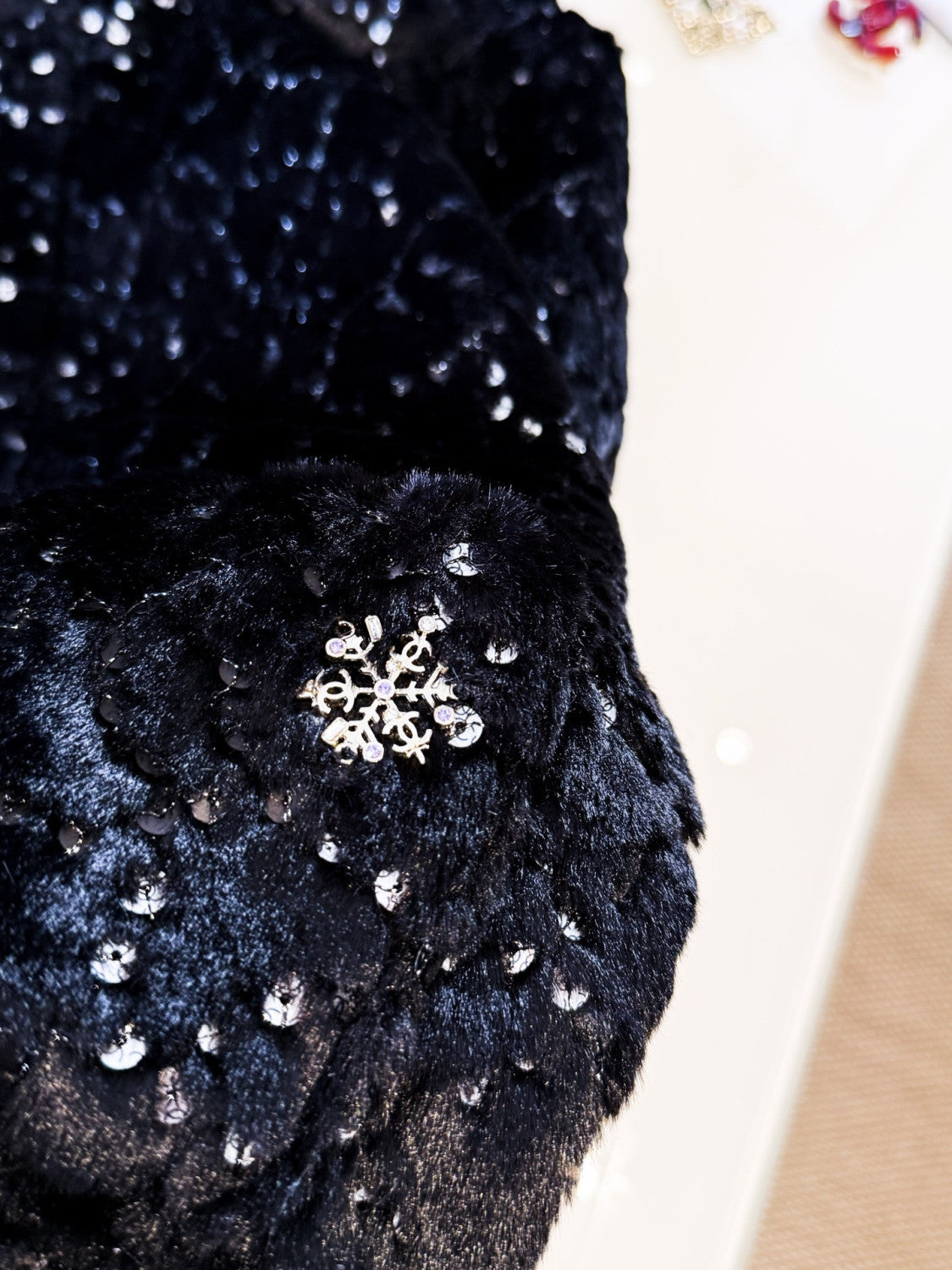 Chanel Jacket Mixed Fibers Sequins Black #334700