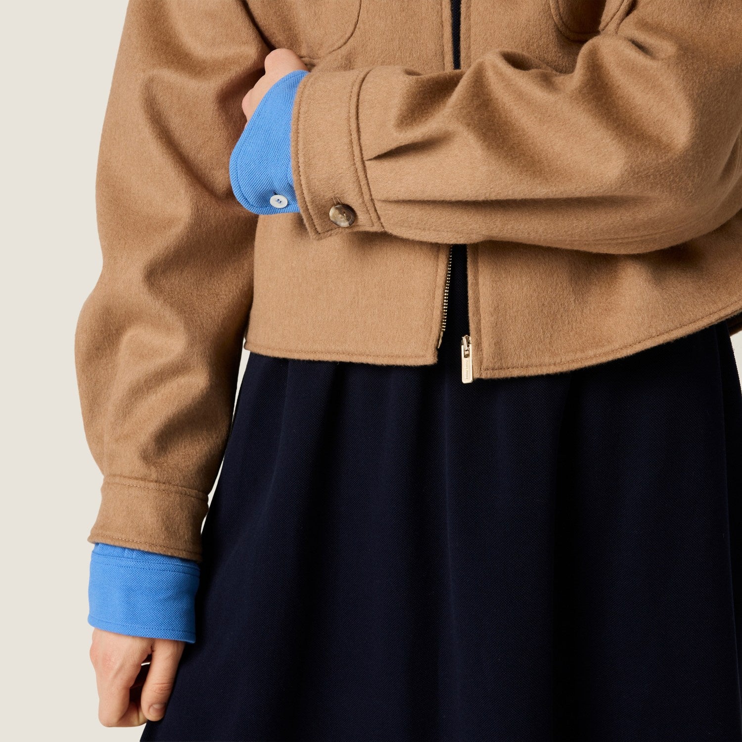 MiuMiu Women's Spring/Fall Fashion Classic Lapel Zipper Logo Short Jacket #79246