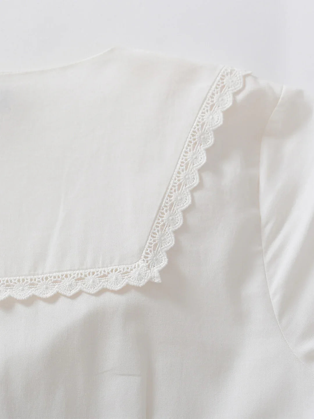 Fiona 100% Cotton White Midi Dress