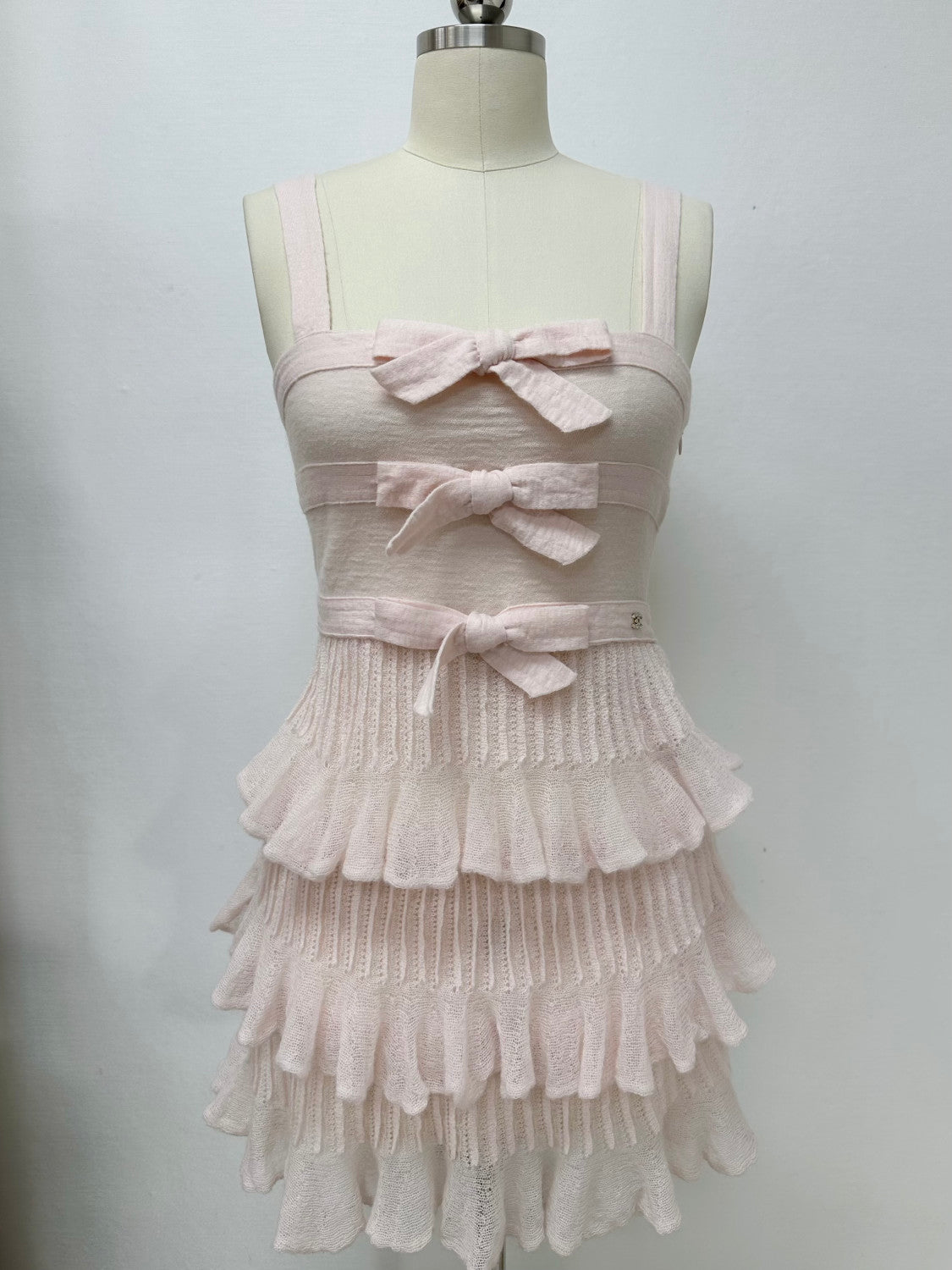 Chanel Dress Mohair and Silk Light Pink #337221