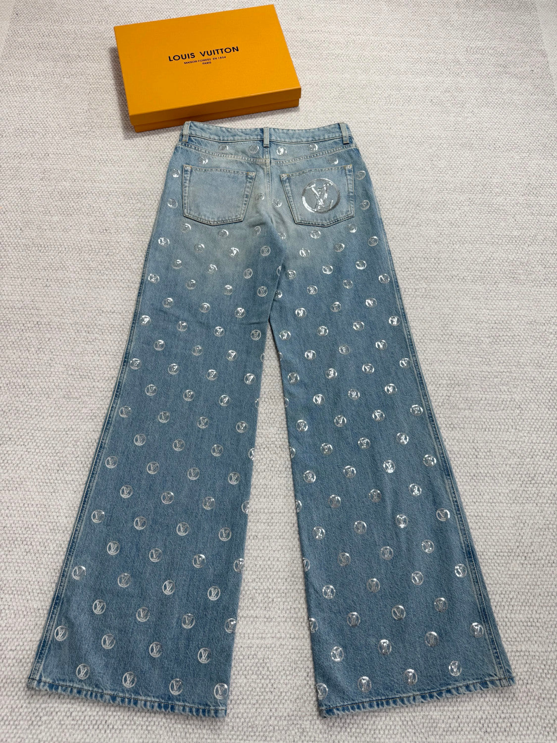 Louis Vuitton Signature Sequin Boot-cut Jeans #334461