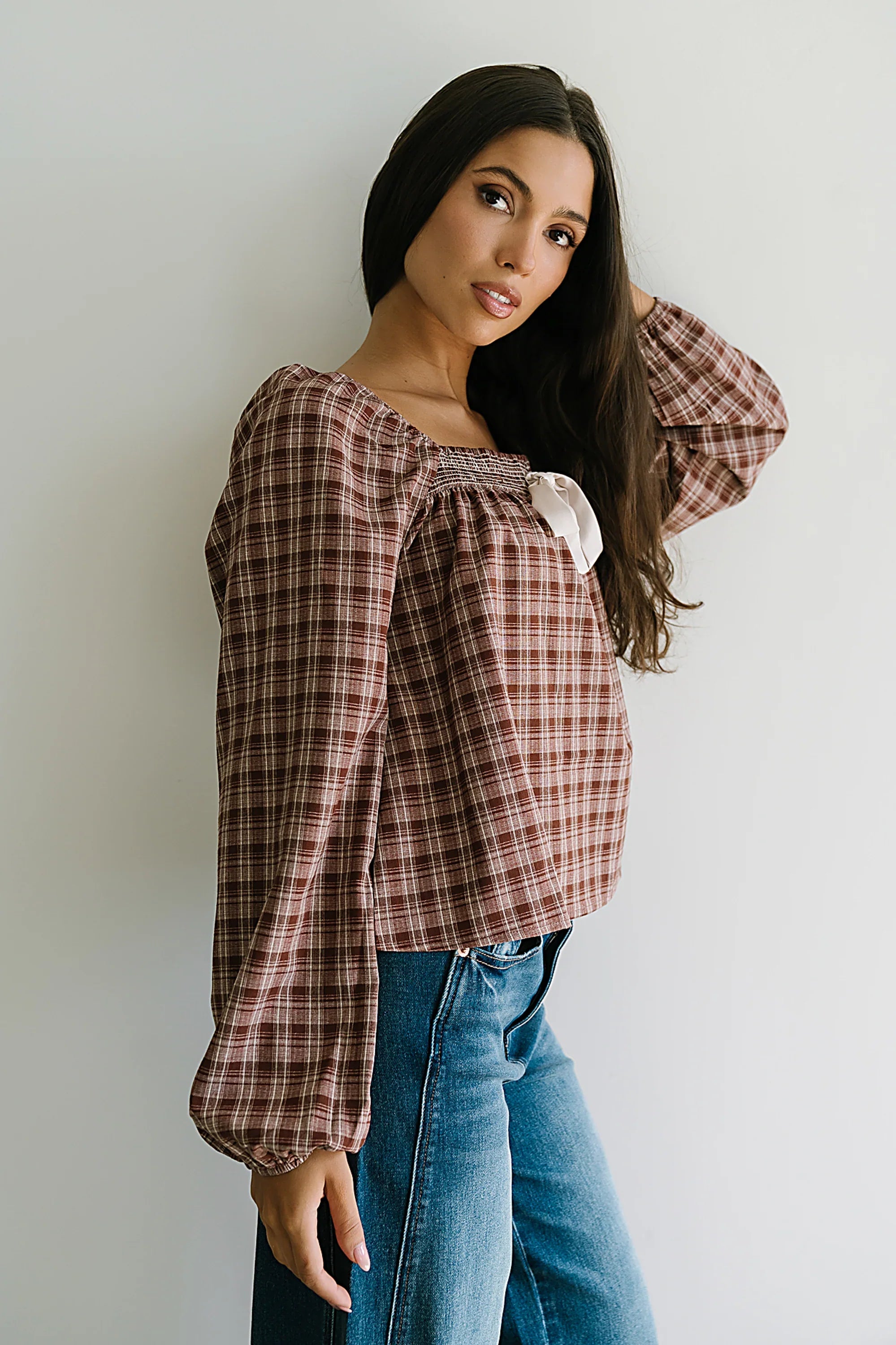 Jemma Plaid Blouse