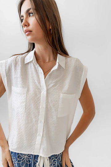 Isla Sheer Blouse in Ivory