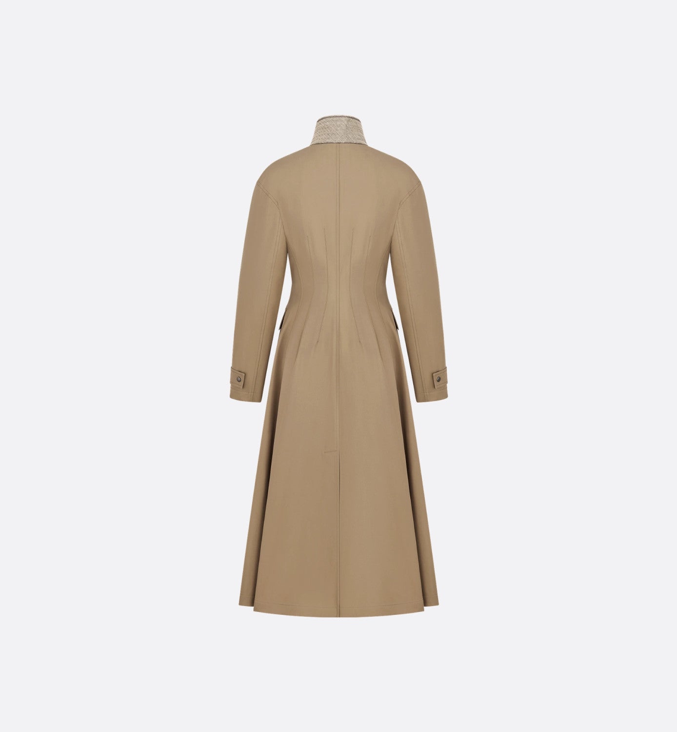 Dior Women's Fall/Winter Cotton-Blend Huanida Faux Two-Piece Zipper-Waist Single-Breasted Loose-Fit Trench Coat Jacket Ngvp #2718