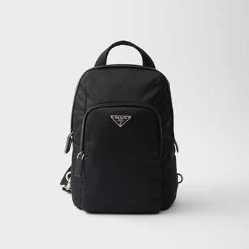 Prada Men's Solid Color Fashion Casual Triangle Logo Recycled Nylon Backpack Bags #78271