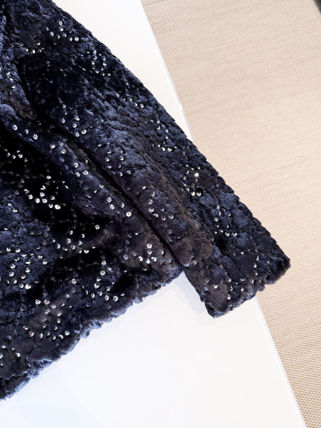 Chanel Jacket Mixed Fibers Sequins Black #334700