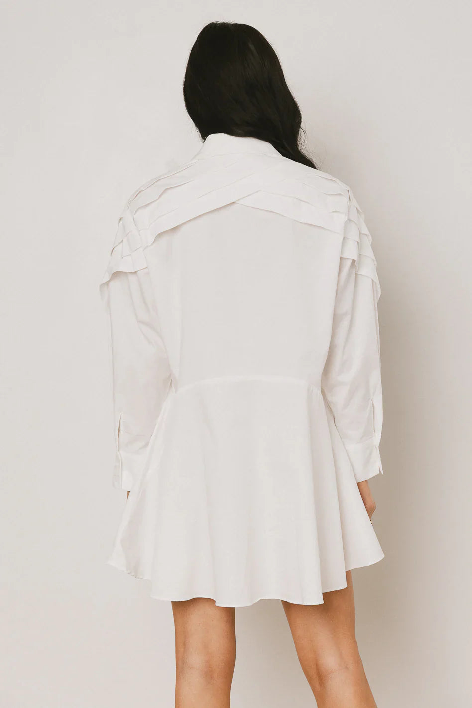 Juliet Collared Mini Dress in White