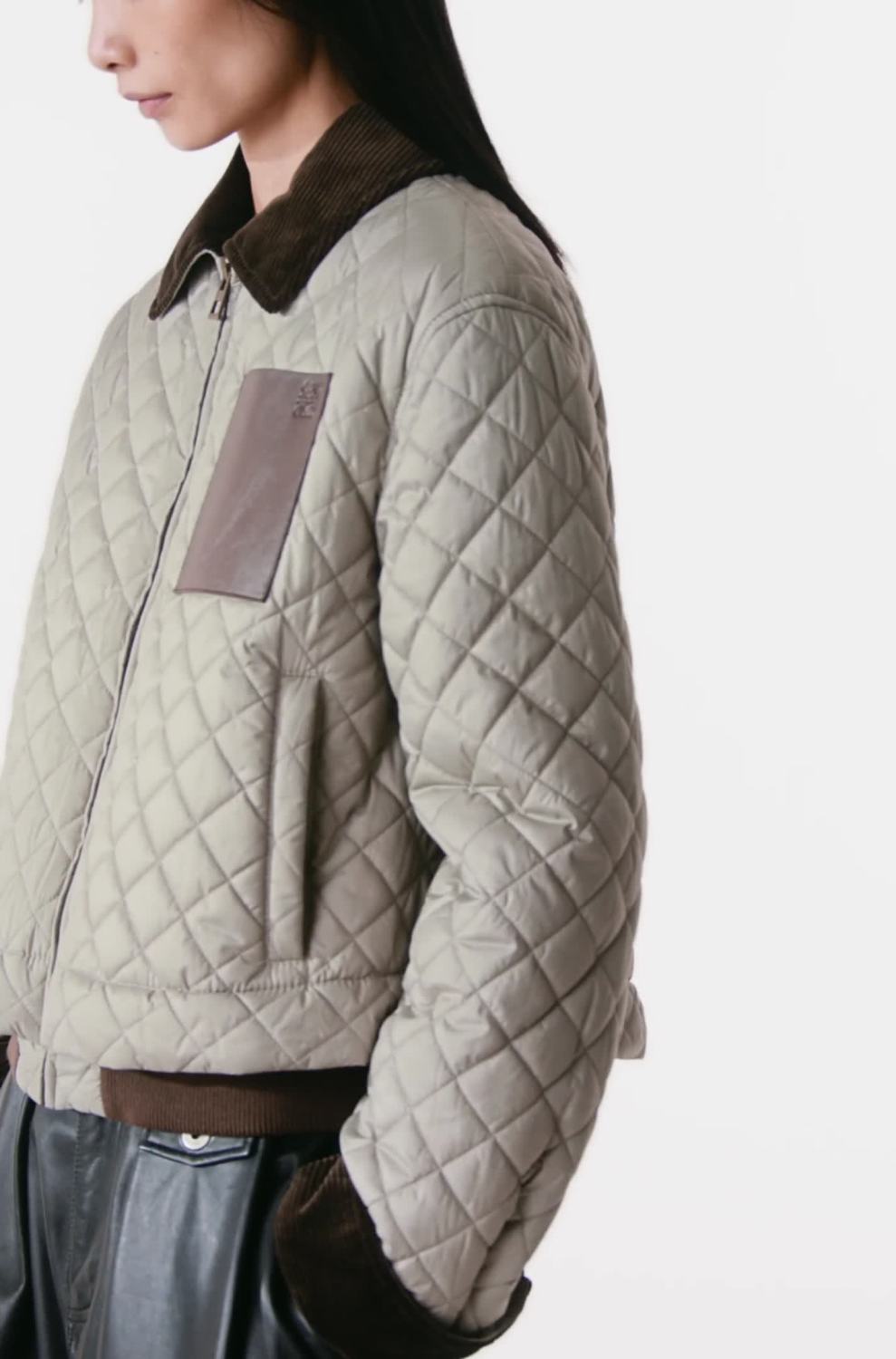 Loewe Short Jacket in Technical Fabric Grey #335510