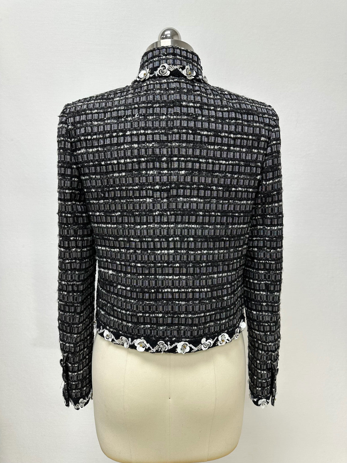Chanel Women's Soft Tweed Sequined Flower Jacket #334955