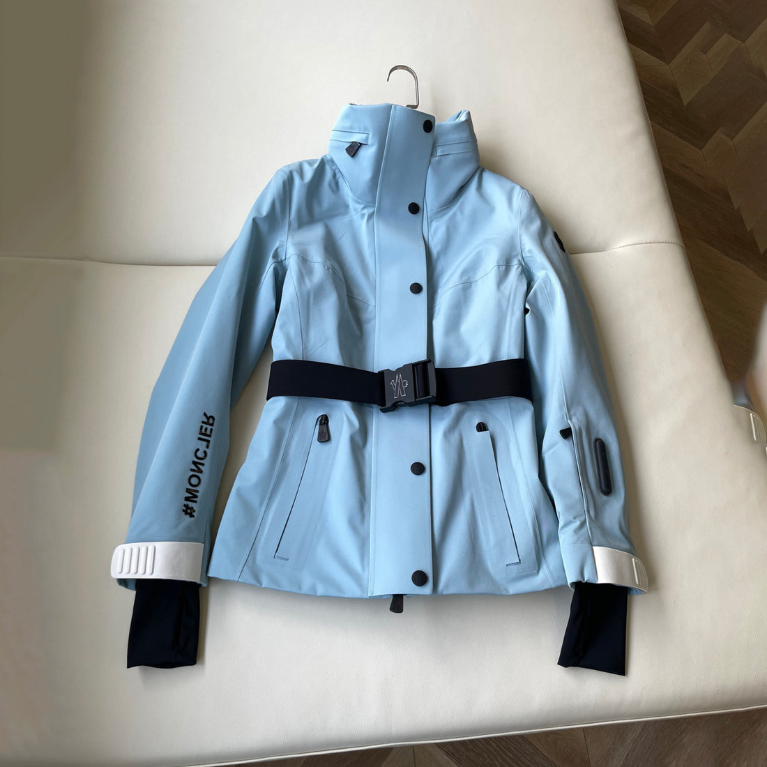 Moncler Women's Winter Fashion Casual Solid Color High Neck Single Button Long Sleeve Ski Jacket Cotton Down Jacket Outerwear Jacket #78972