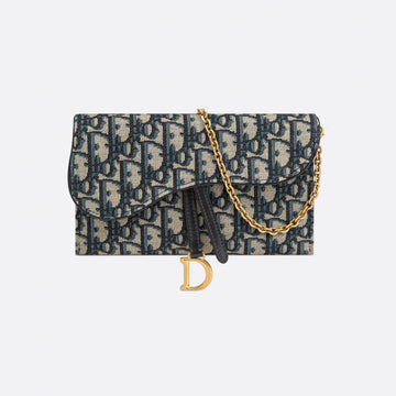 Dior Women's Fashion Classic Oblique Printed Embroidered Leather Saddle Chain Handbag Shoulder Bag Crossbody Bag Bags S5614CTZQ_M928 #78438