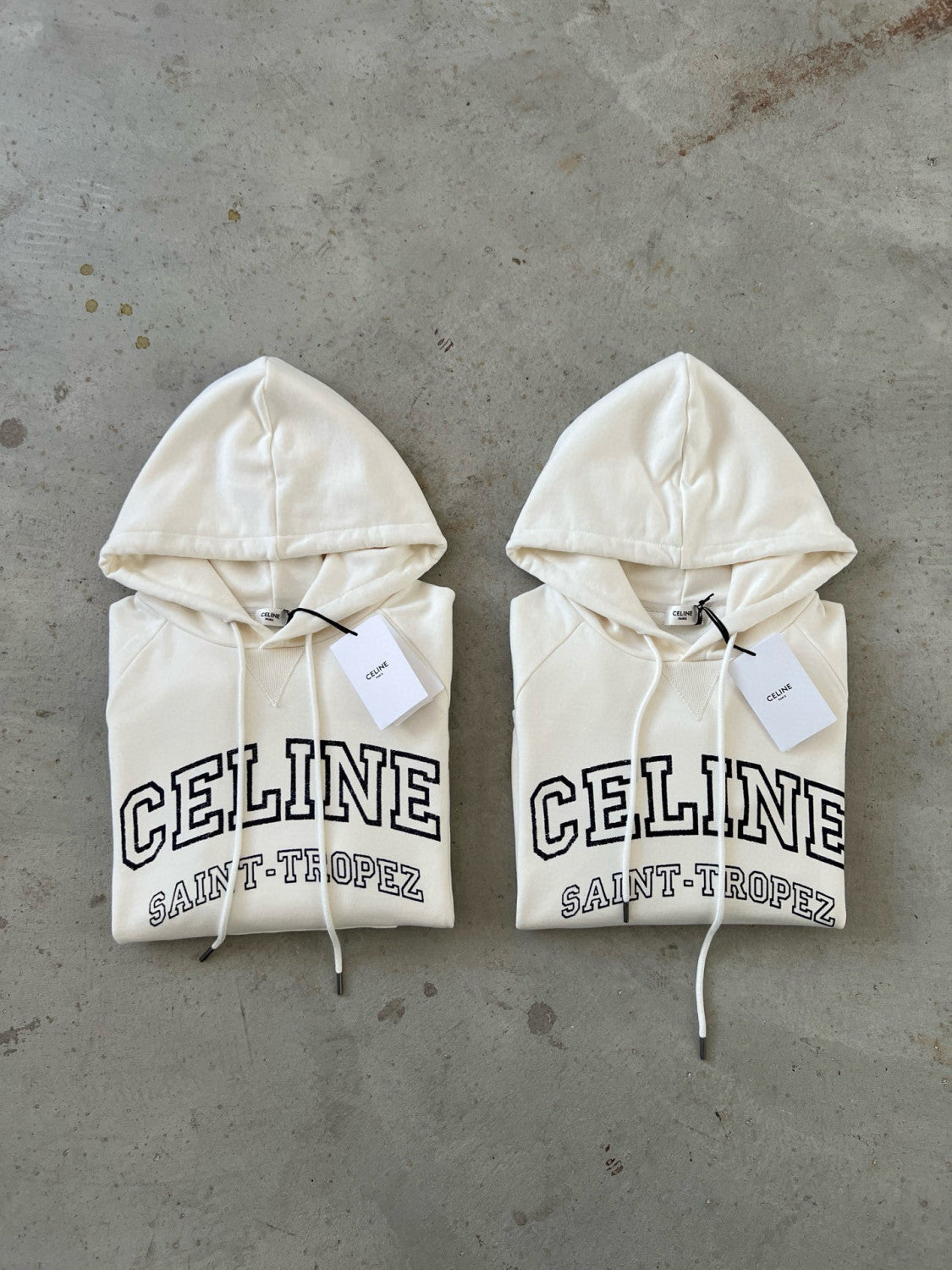 Celine Men's And Women's Spring/fall Fashion Casual Solid Color Hooded Pullover Logo Print Oversized Long Sleeve Sweatshirt #79532