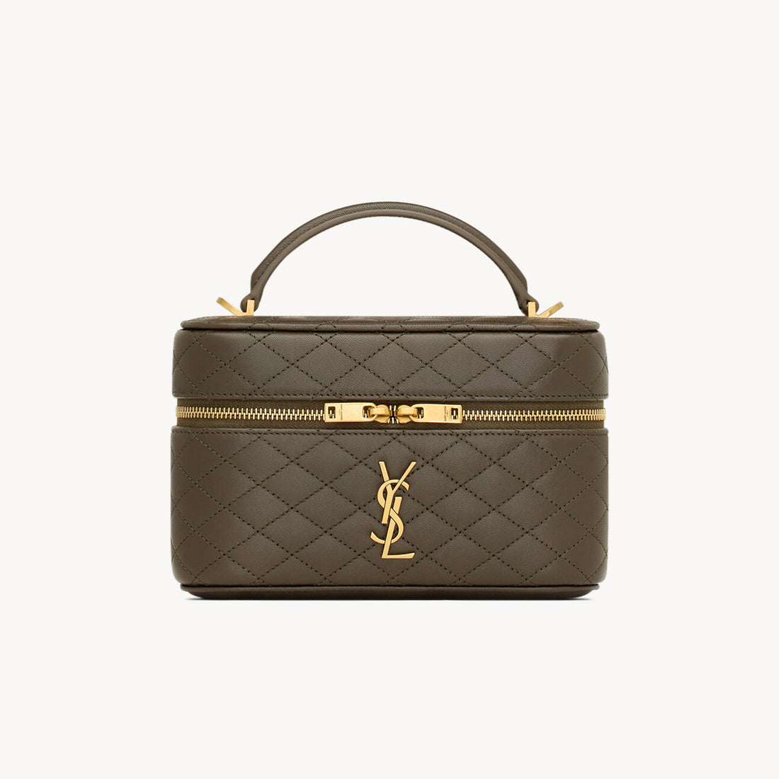 SAINT LAURENT GABY VANITY BAG Ladies Solid Color Detachable Adjustable Shoulder Strap Lambskin Shoulder Handbag Cosmetic Bag #76574