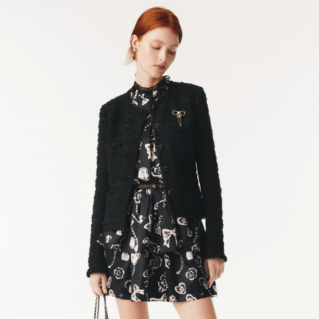 Chanel Women's Fall/Winter Vintage Cotton Long-Sleeve Single-Breasted Solid Color Multi-Pocket Tweed Jacket #81571