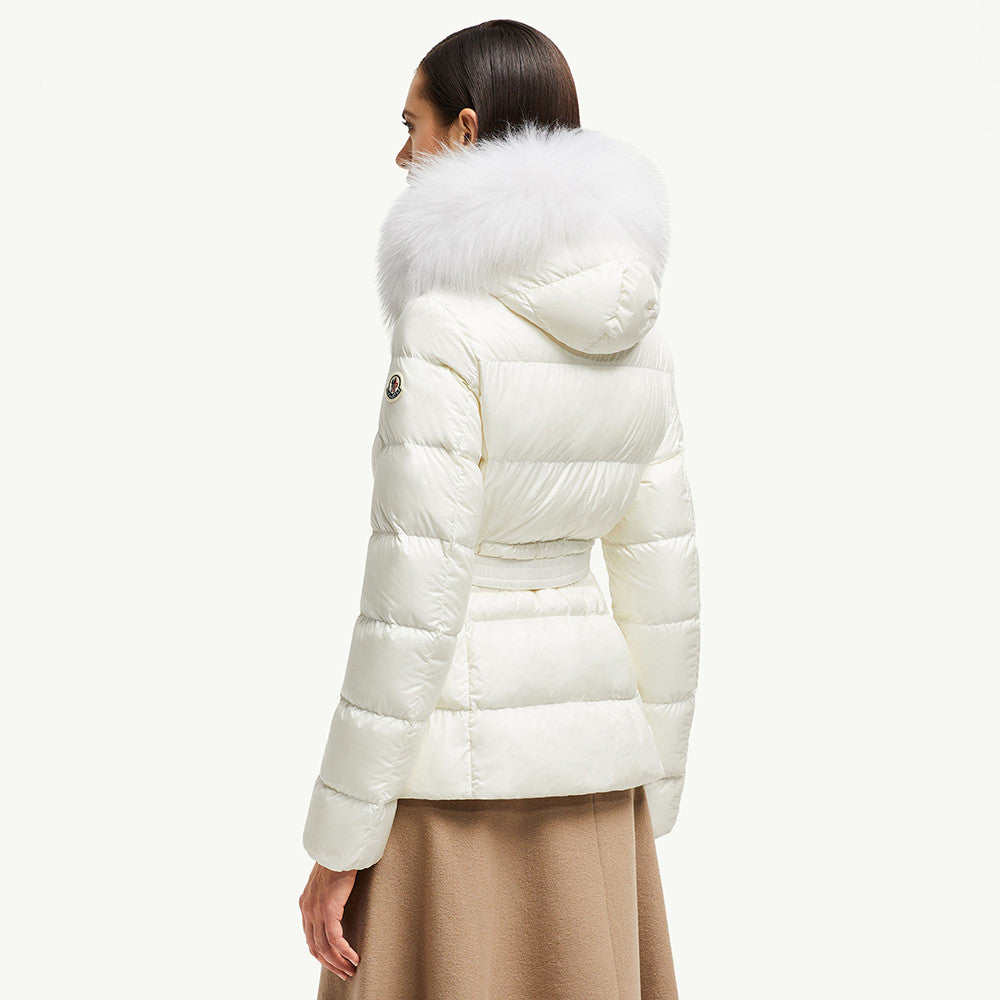 Moncler Black Beige Boed Hooded Shearling Trimmed Short Down Jacket Short Down Jackets #293421