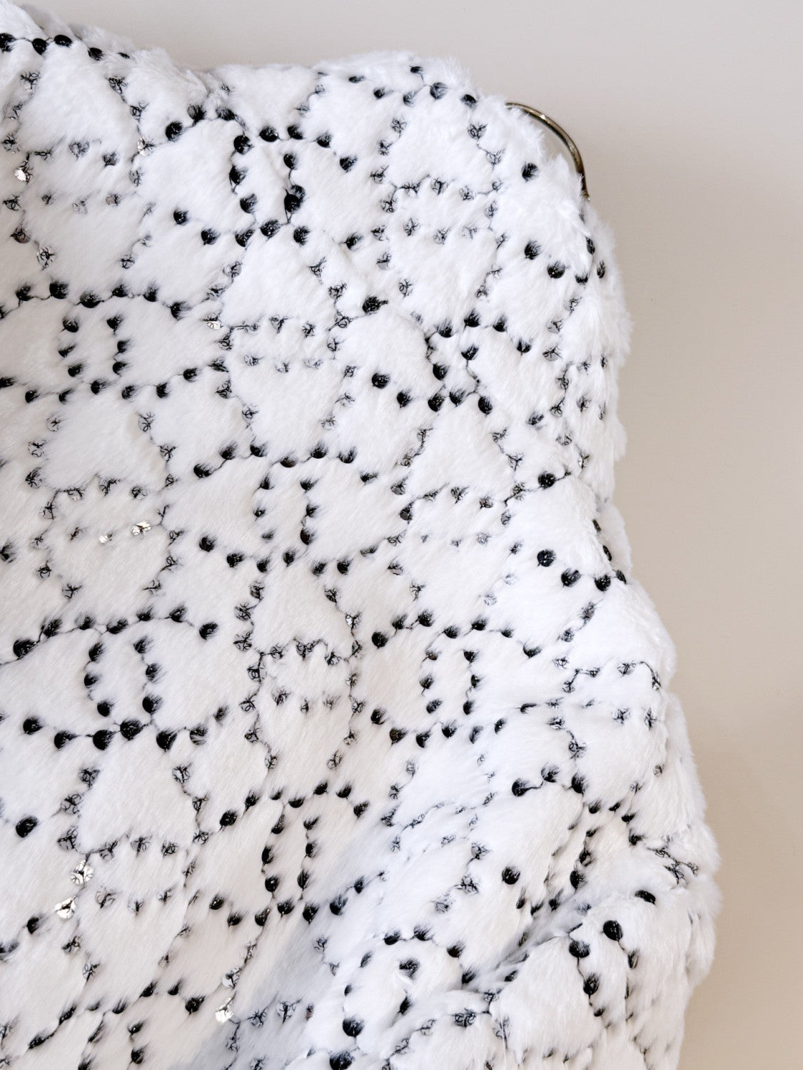 Chanel Jacket Mixed Fibers Sequins White Black #334701