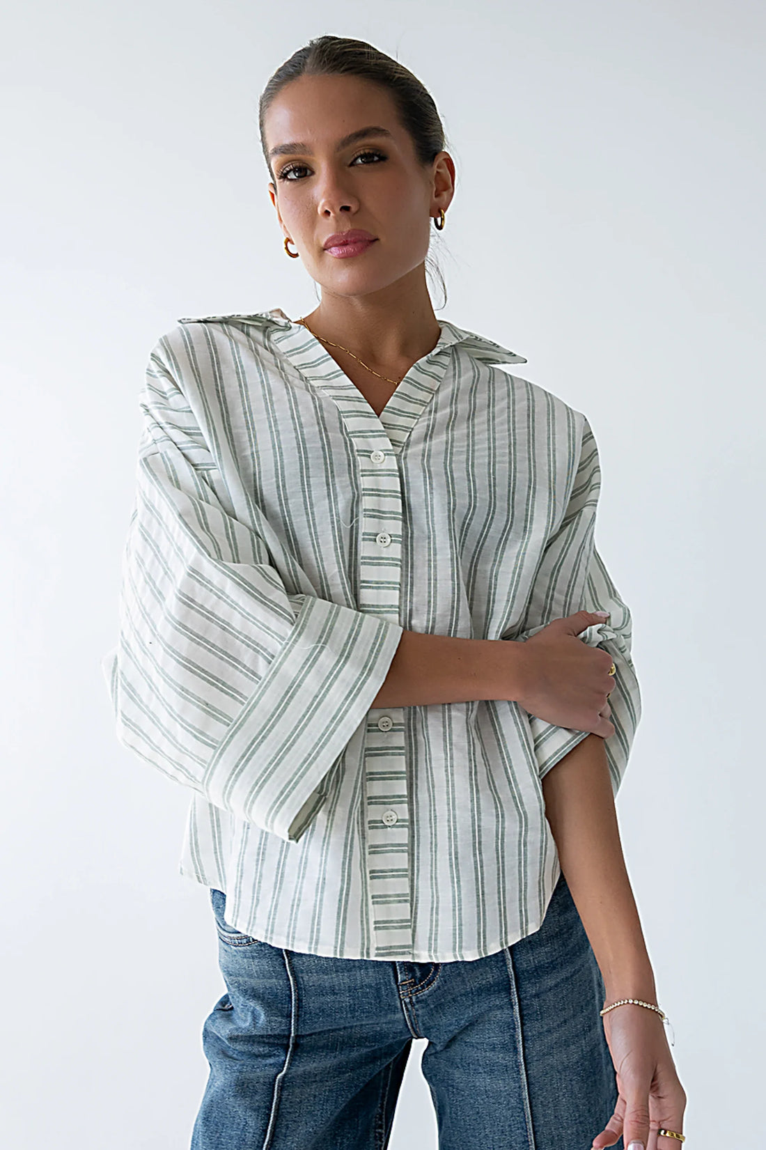 Ollie Striped Button Up