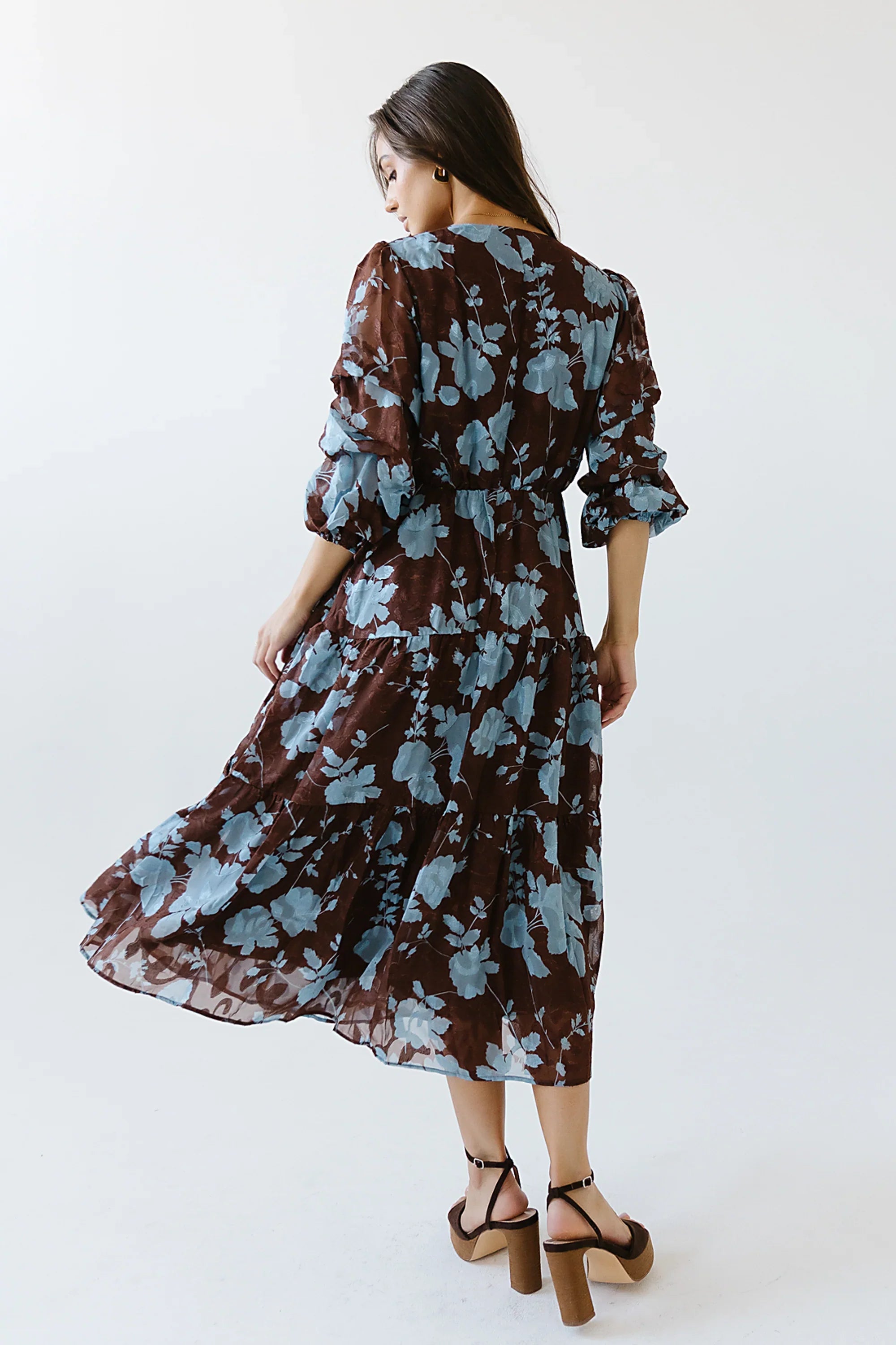 Cache Floral Midi Dress