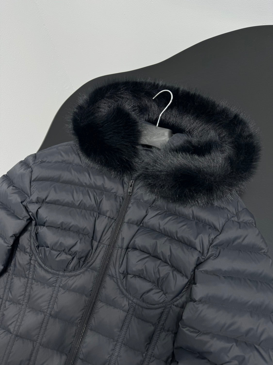 Balenciaga Women's Hooded Corseted Puffer Black #333731