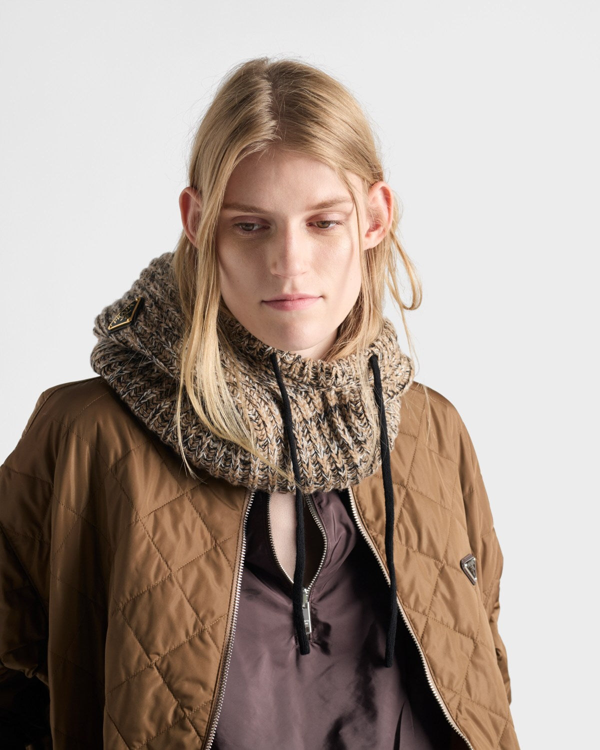 Prada Cork Beige Quilted Light Re-nylon Jacket #326852