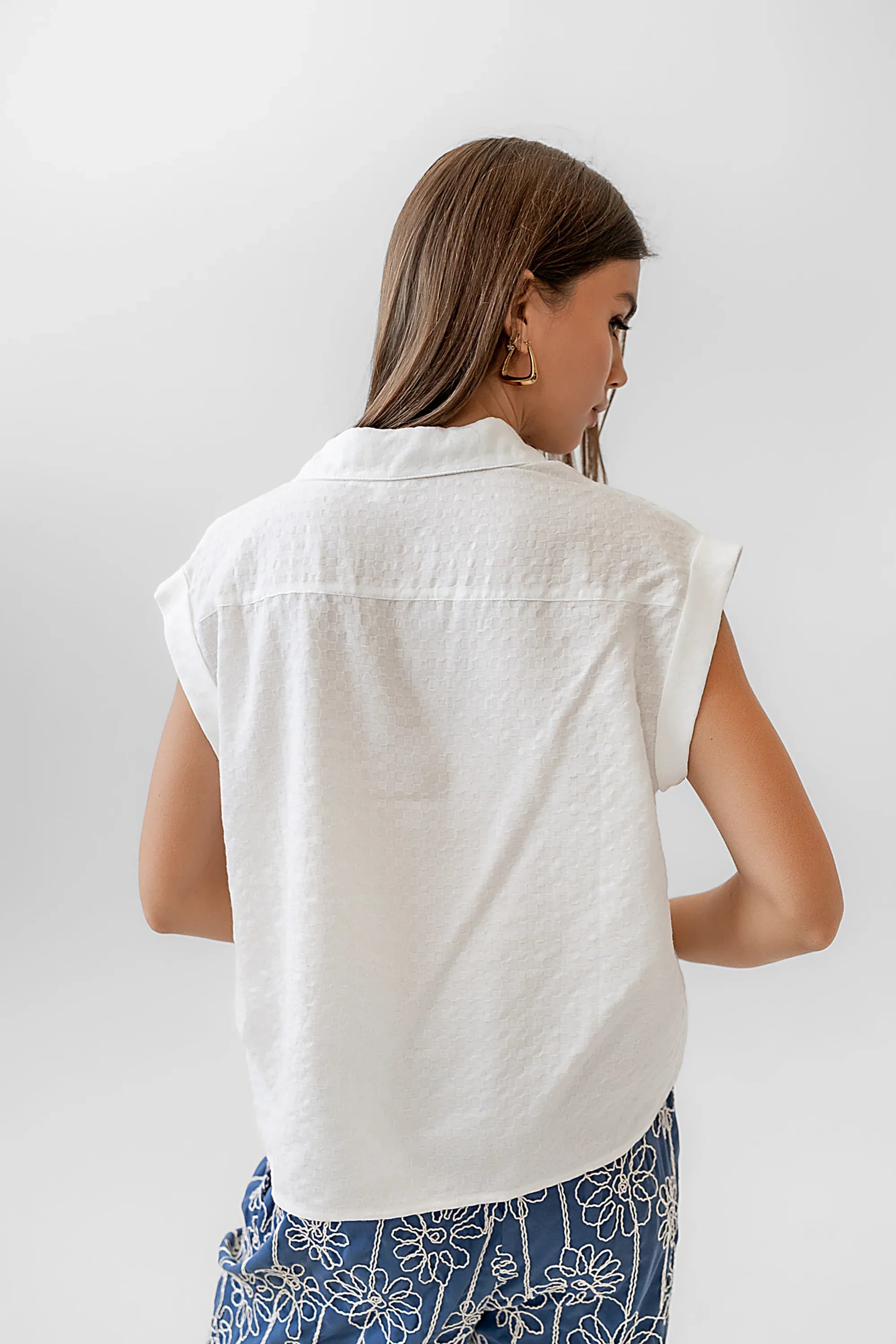 Isla Sheer Blouse in Ivory