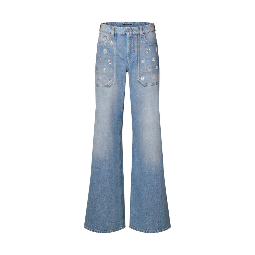 Louis Vuitton Signature Sequin Slim Fit Jeans #334460
