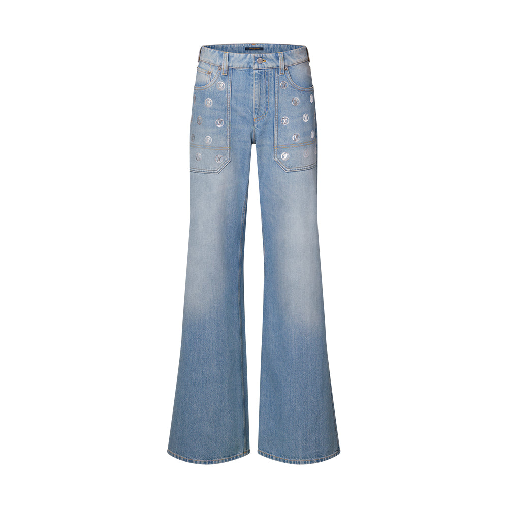 Louis Vuitton Signature Sequin Slim Fit Jeans #334460