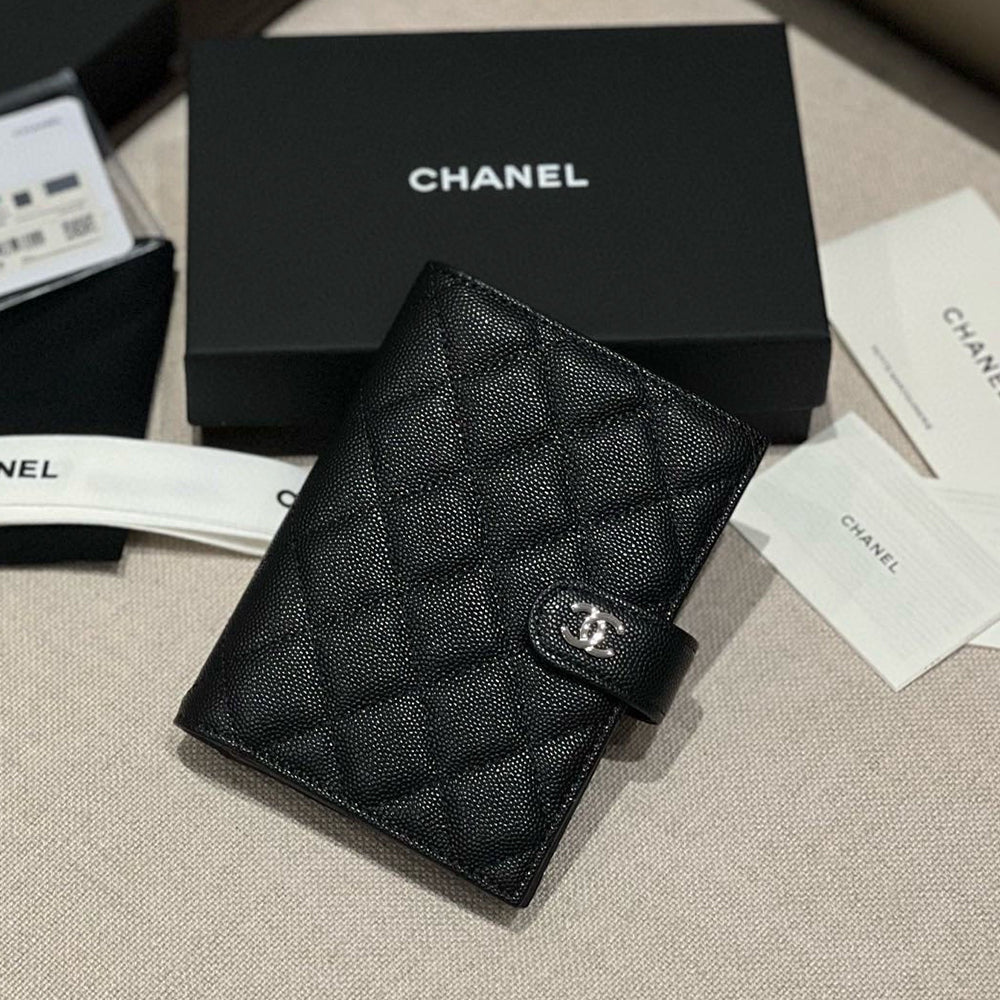 Chanel Caviar Quilted Passport Holder Black #334731