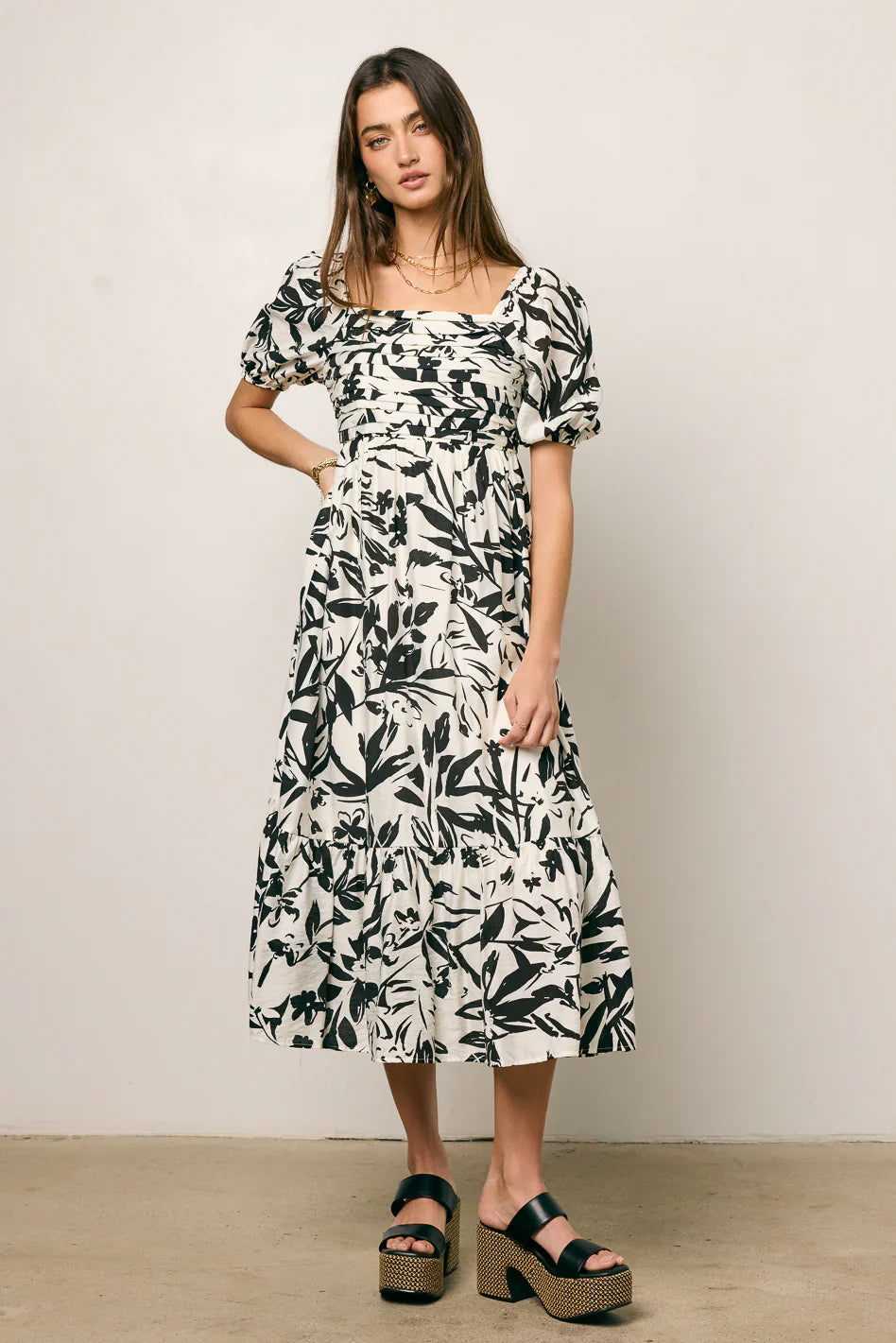 Dorris Pleated Midi Dress
