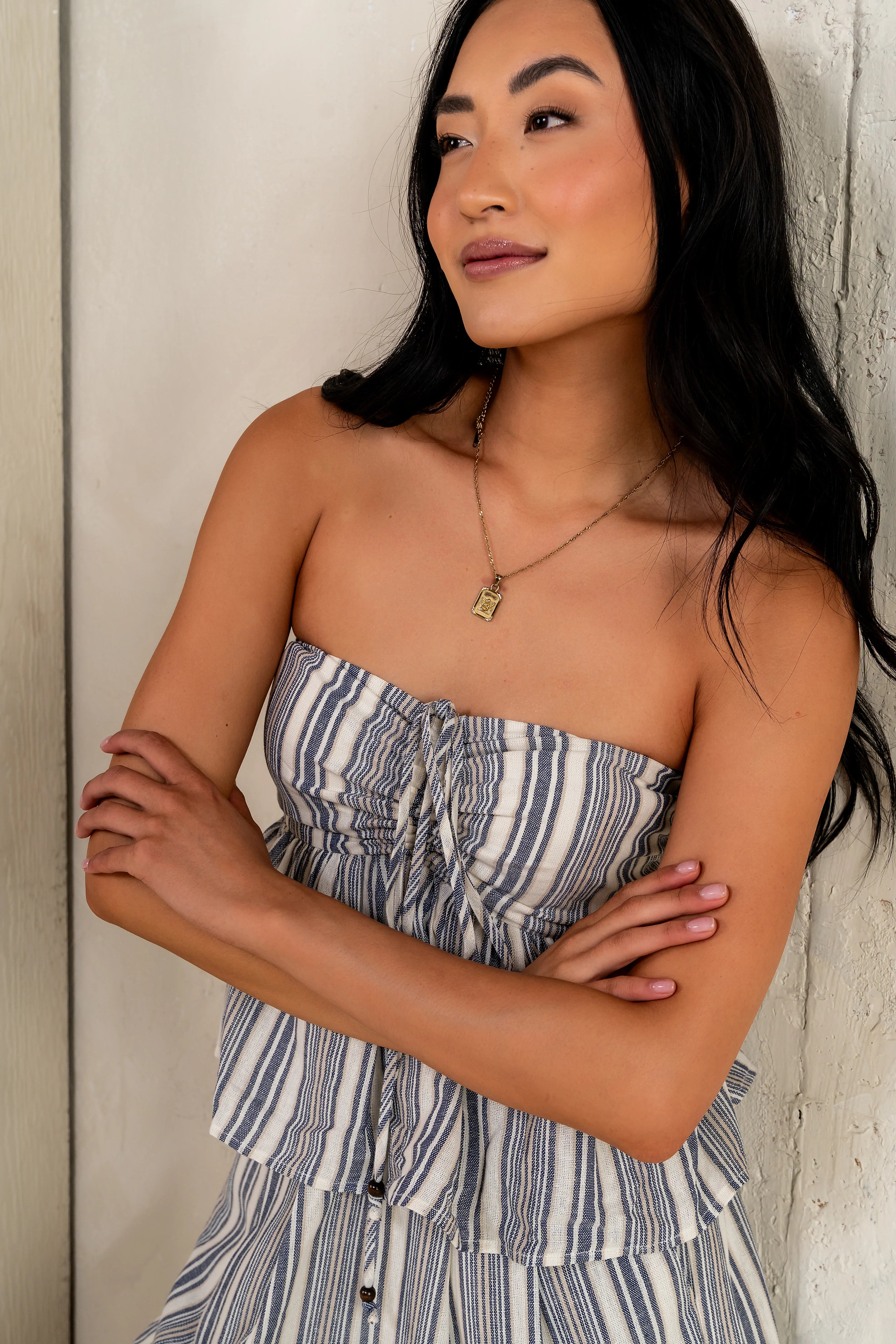 Nylah Striped Halter Top
