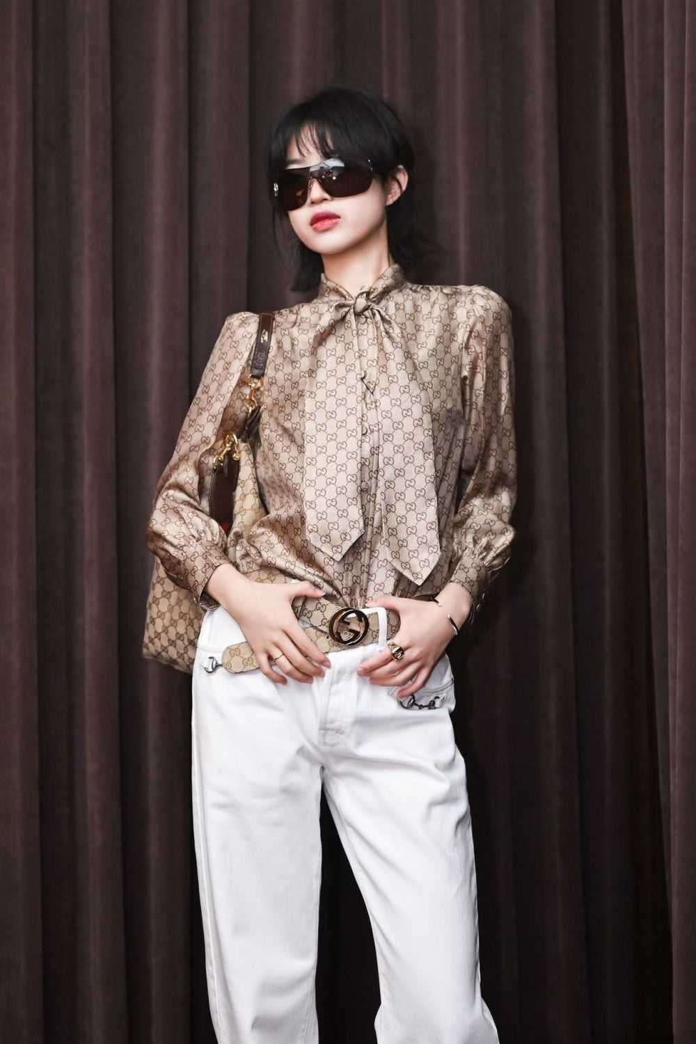 Gucci Women's Silk Ribbon Shirt #333631