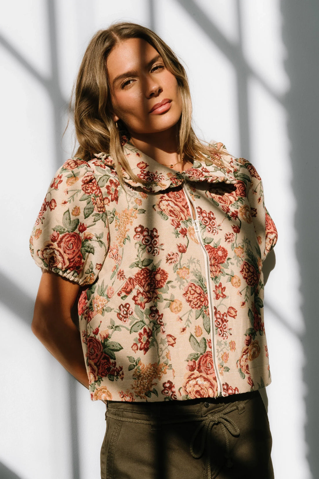 Joanna Floral Zip Up