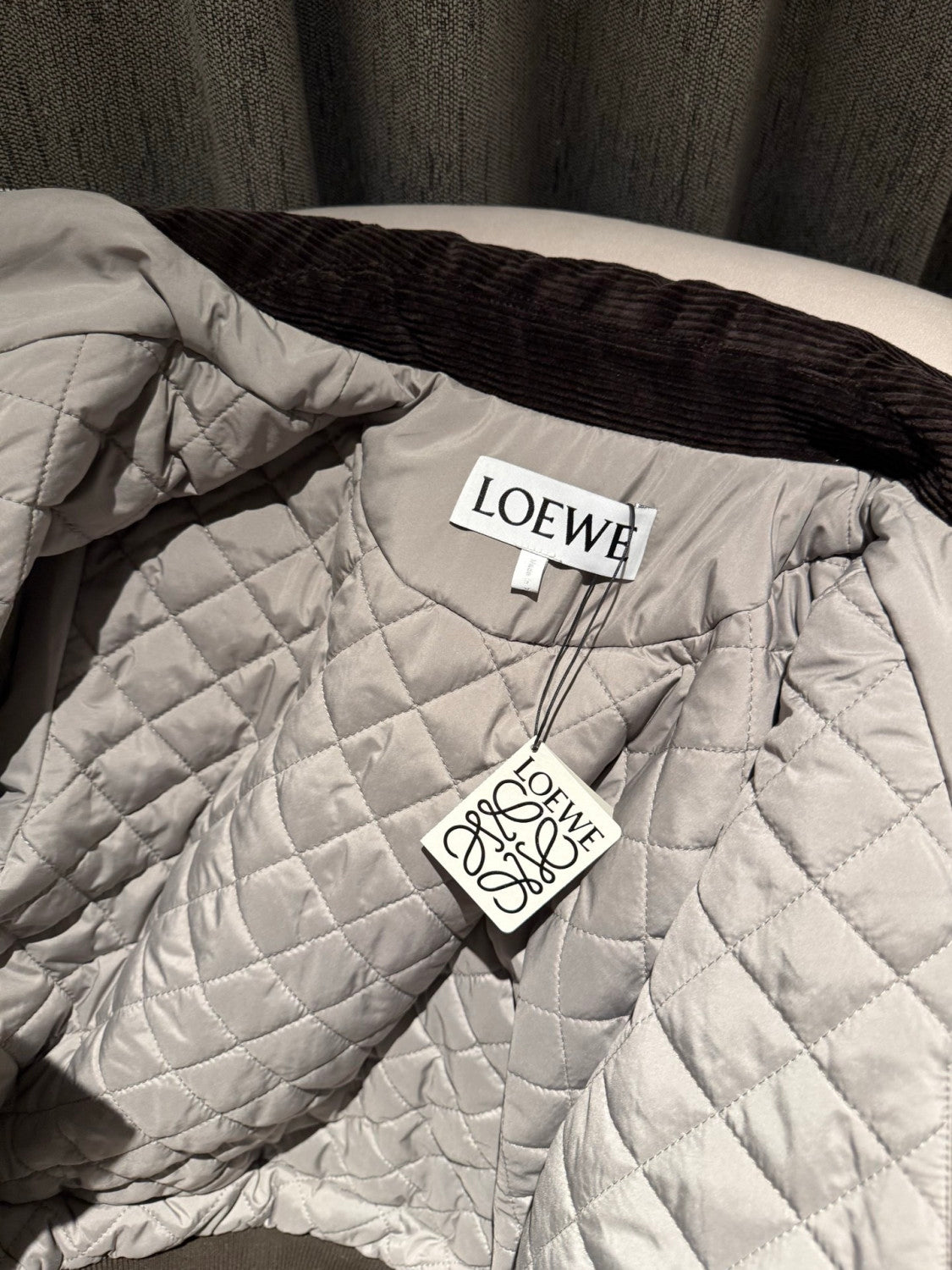 Loewe Short Jacket in Technical Fabric Grey #335510