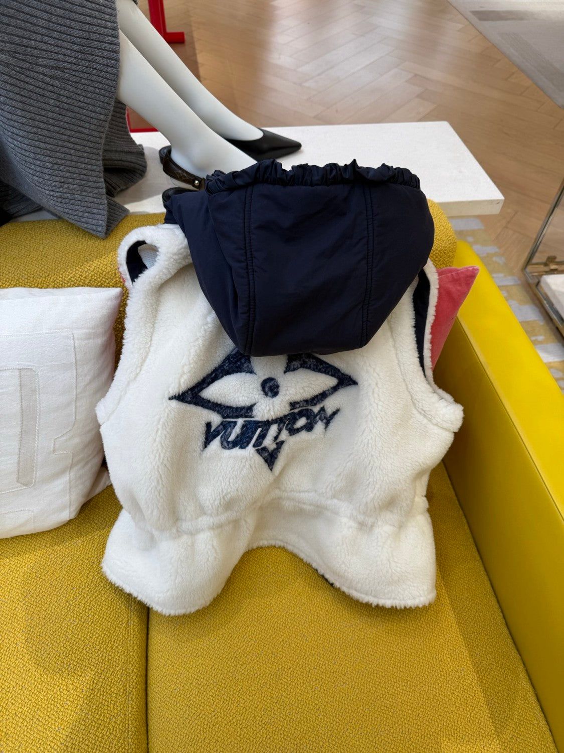 Louis Vuitton Ski Plush Hooded Vest #334345