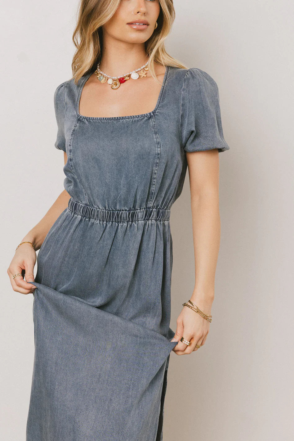 Gael Denim Maxi Dress