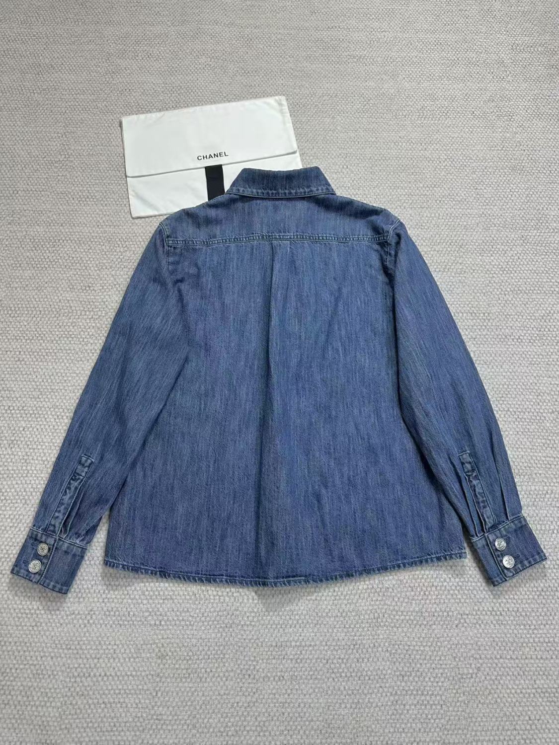 Chanel Top-quality Version Women's Blue Denim Jacket #376831