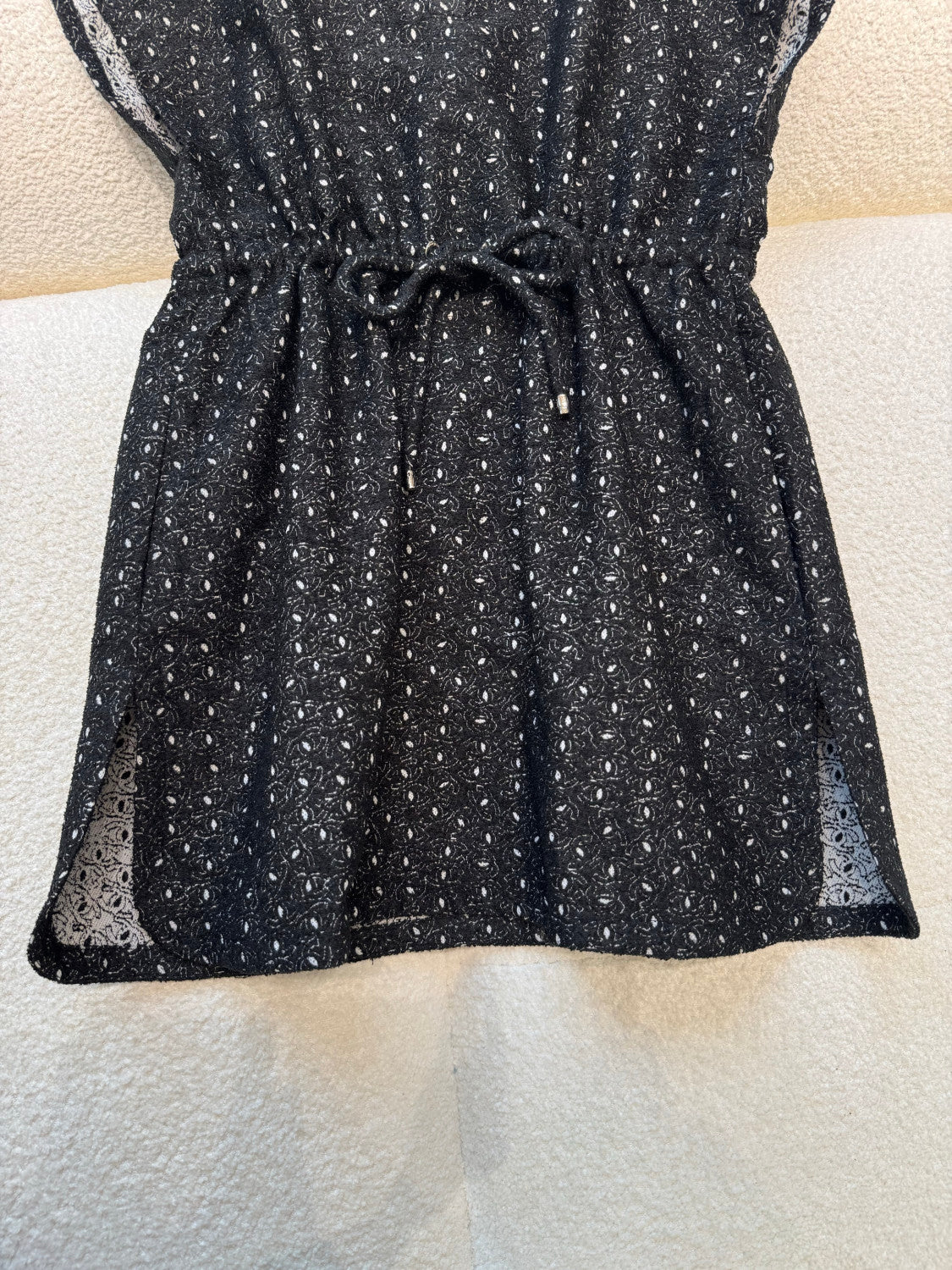 Chanel 25M Coco Beach Beach Series Round Neck Button First Embroidered Logo Short Sleeve Dress #336789