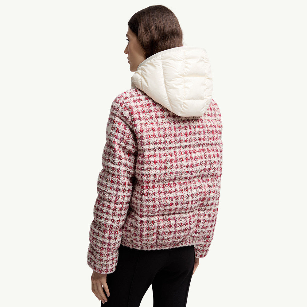 Moncler Andronne Tweed Hooded Short Down Jacket #336204