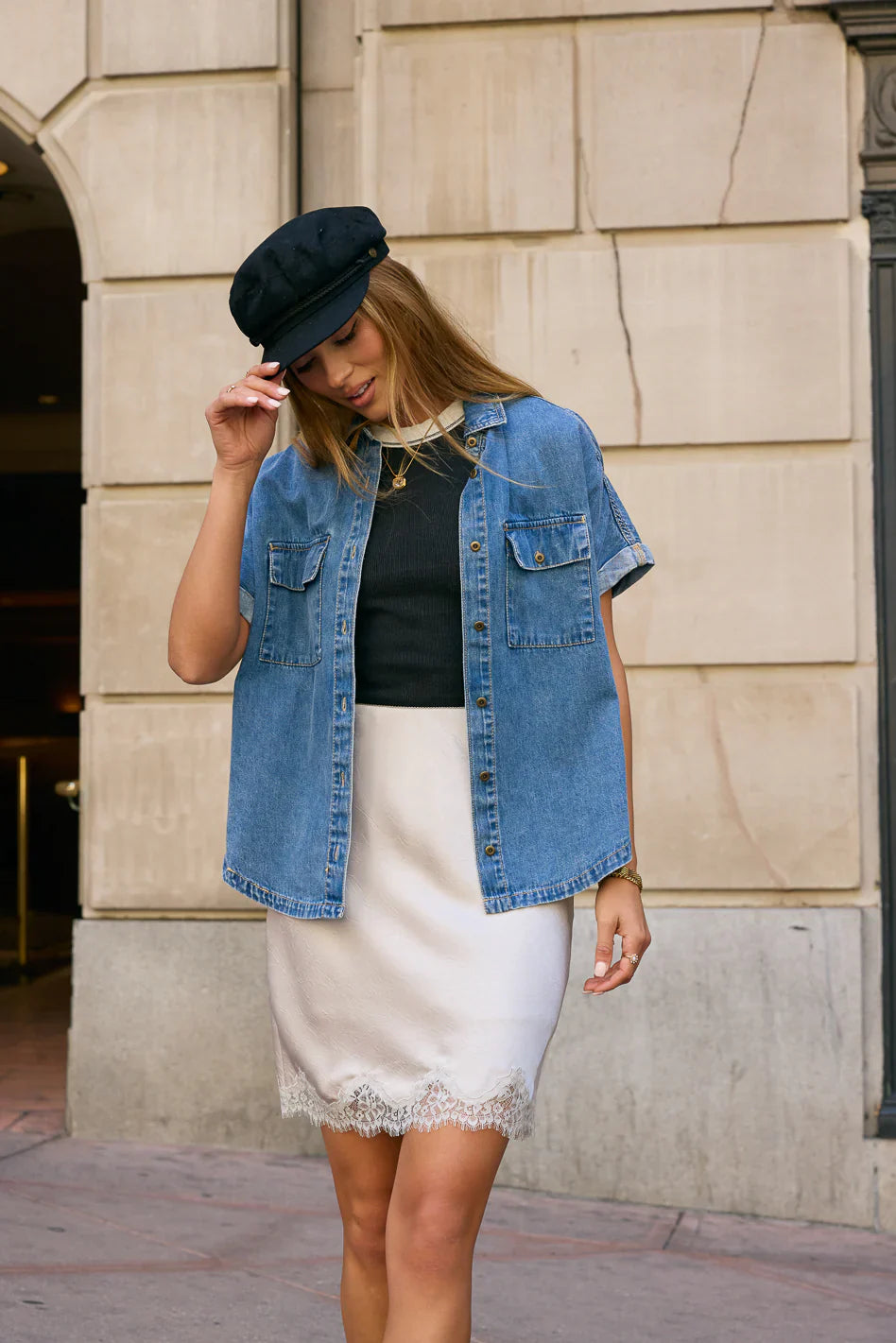 Luca Denim Button Up