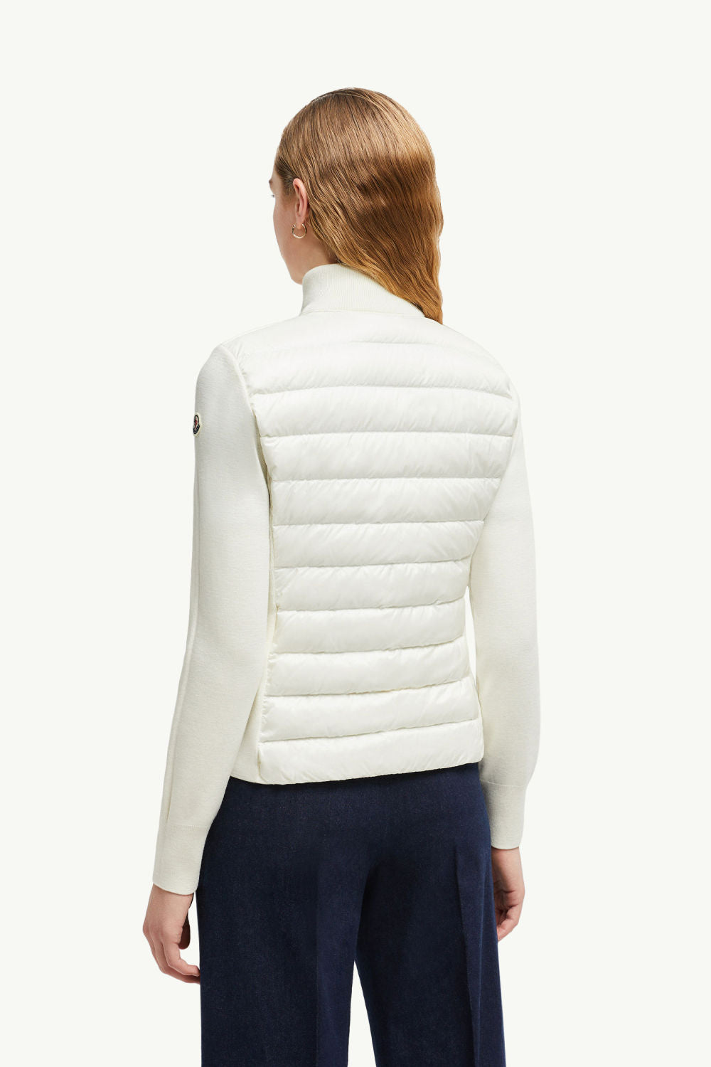 Moncler Cardigan Women's Ski Solid Color Snow Mountain Stand Collar Wool Goose Down Down Jacket#333081