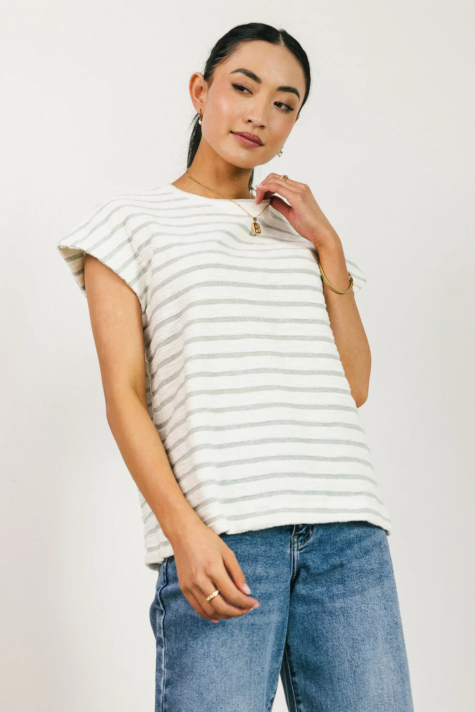 Kaycie Muscle Tee in Grey