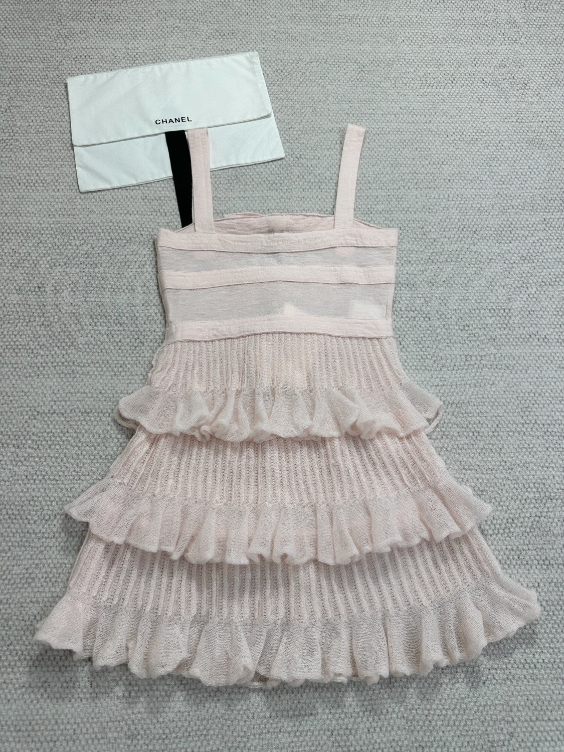 Chanel Dress Mohair and Silk Light Pink #337221
