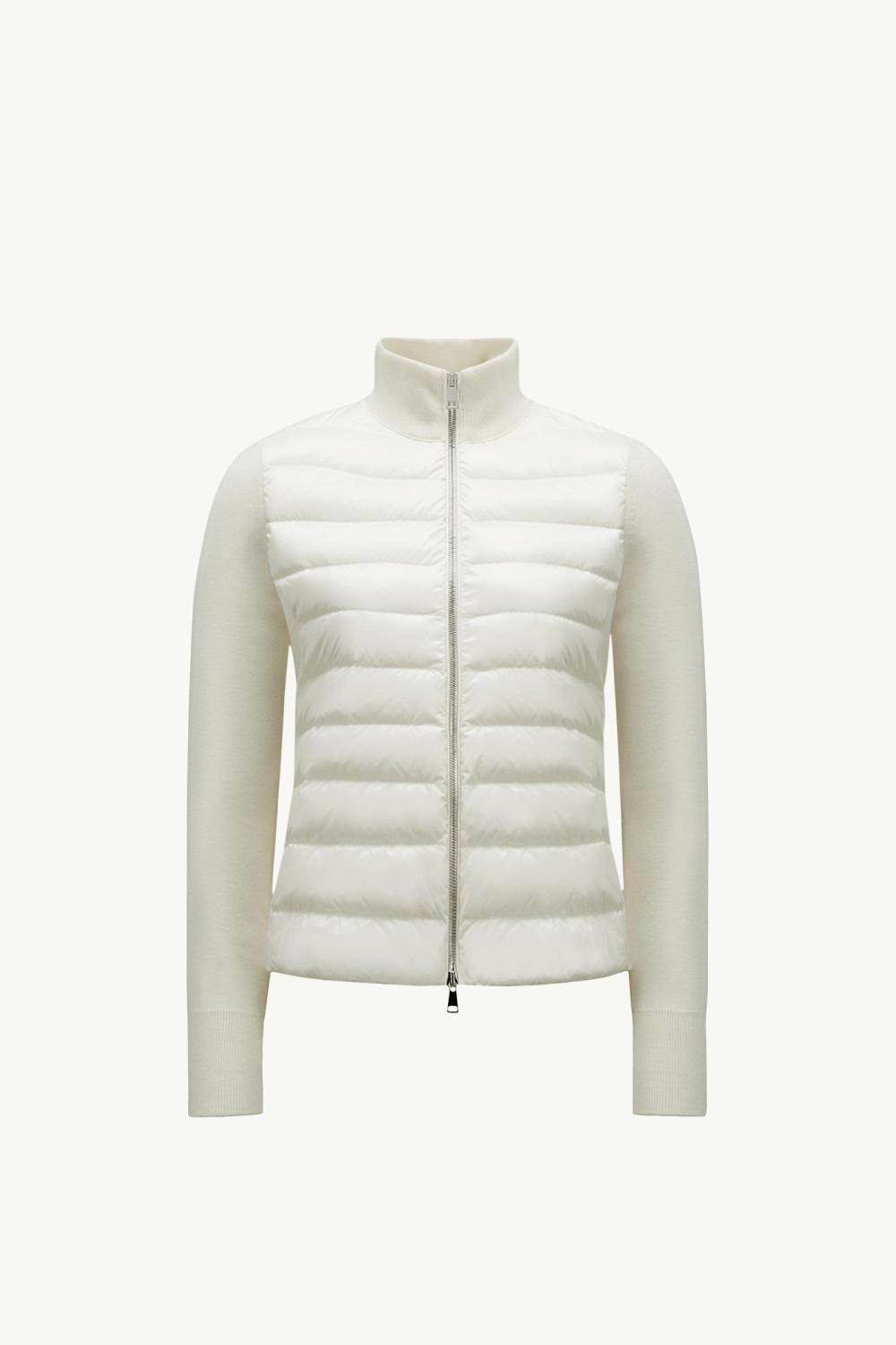 Moncler Cardigan Women's Ski Solid Color Snow Mountain Stand Collar Wool Goose Down Down Jacket#333081