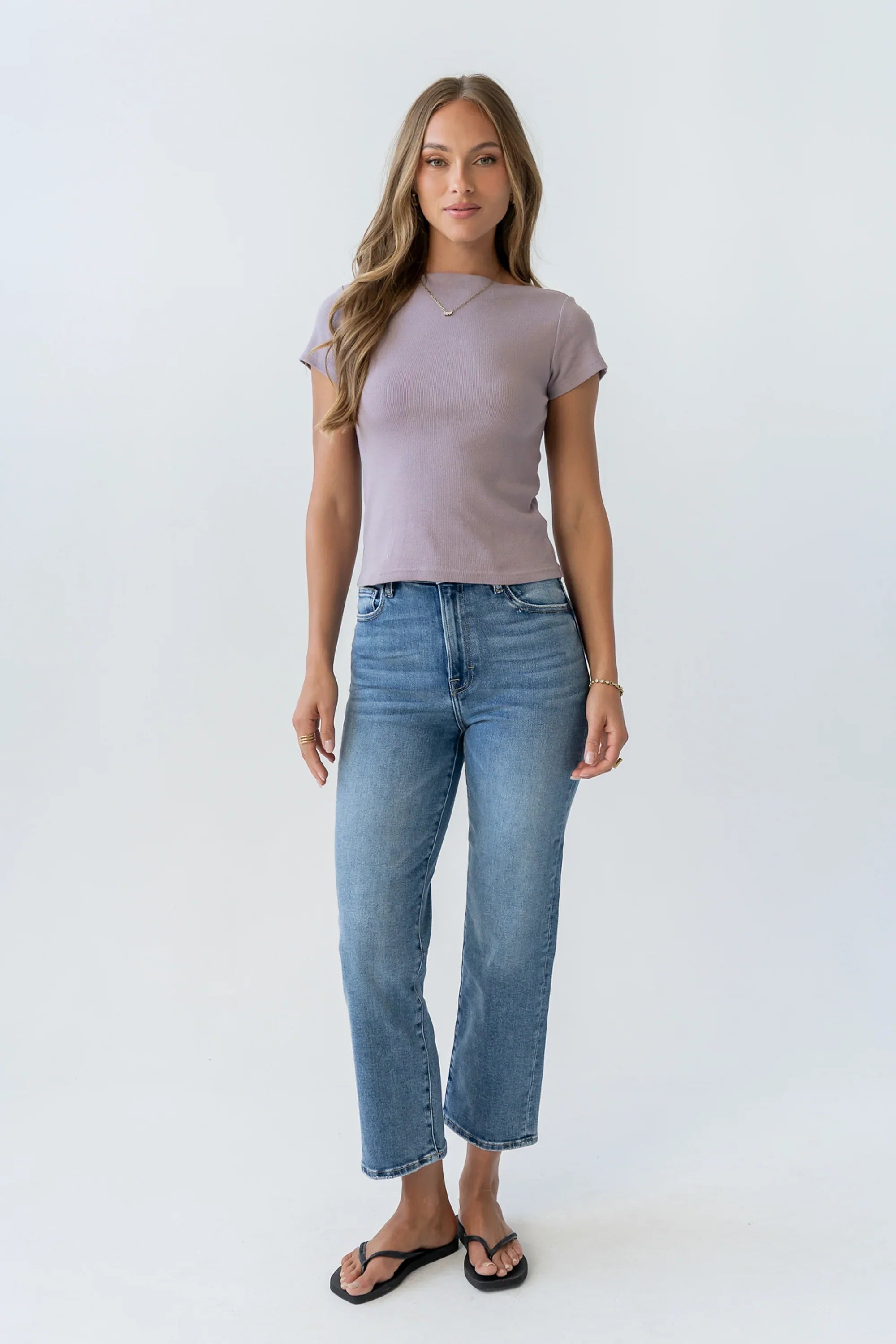 Martha Boatneck Top in Lavender