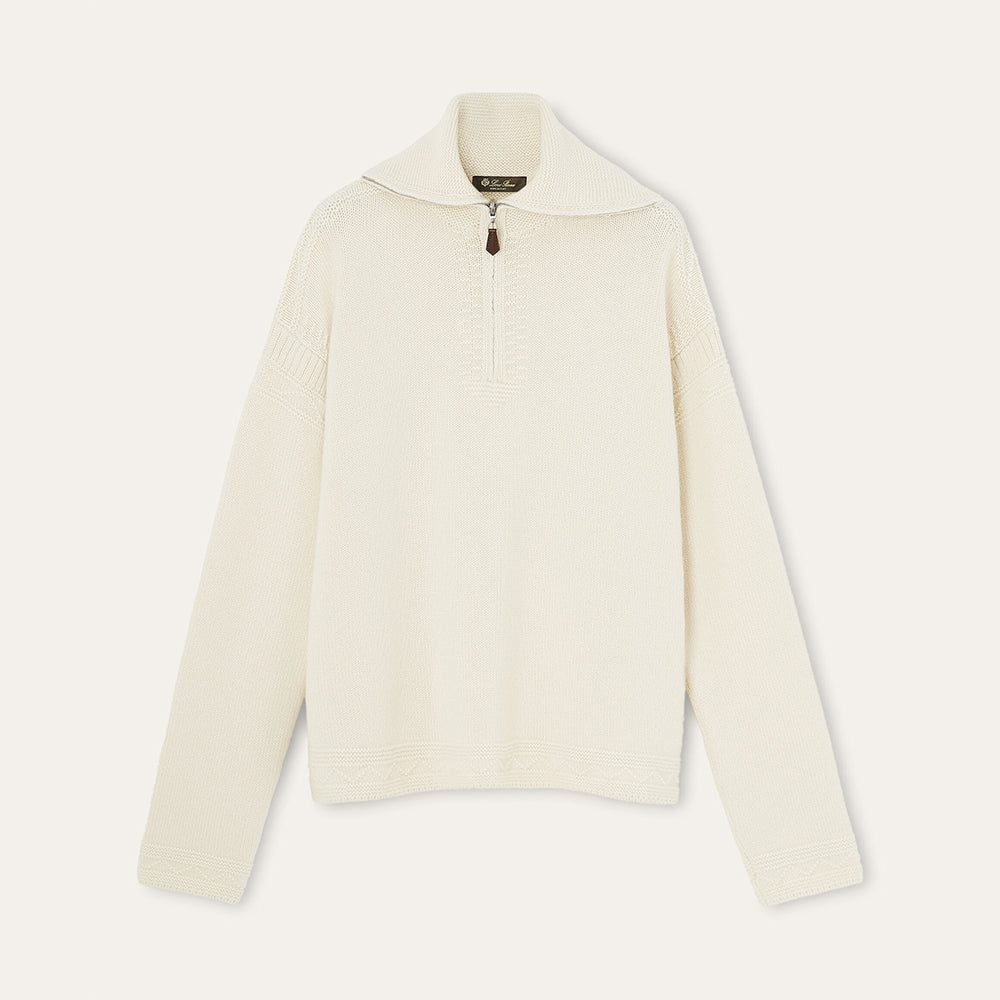 Loro Piana Carezza Sweater Cashmere Green Kelp Melange #336654