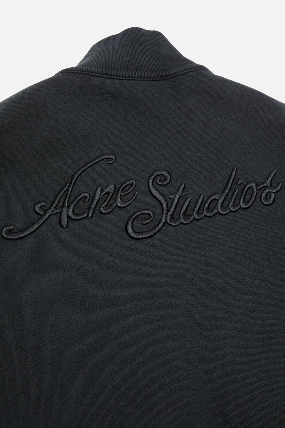 Acne Studios Women's And Men's Spring/fall Fashion Casual Solid Color Minimalist Logo Letter Embroidery Zipper Long Sleeve Sweatshirt Jacket #78317