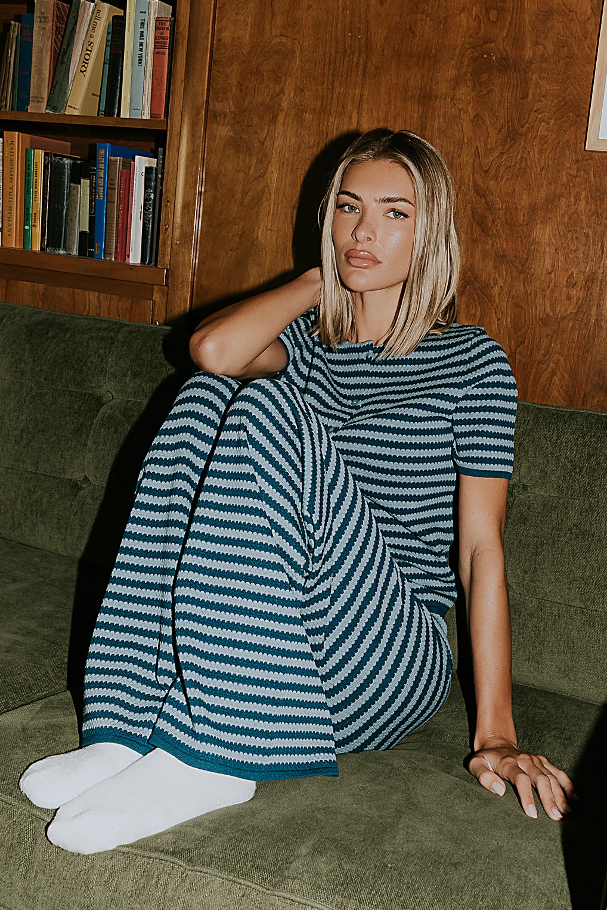 Ireland Striped Top in Blue