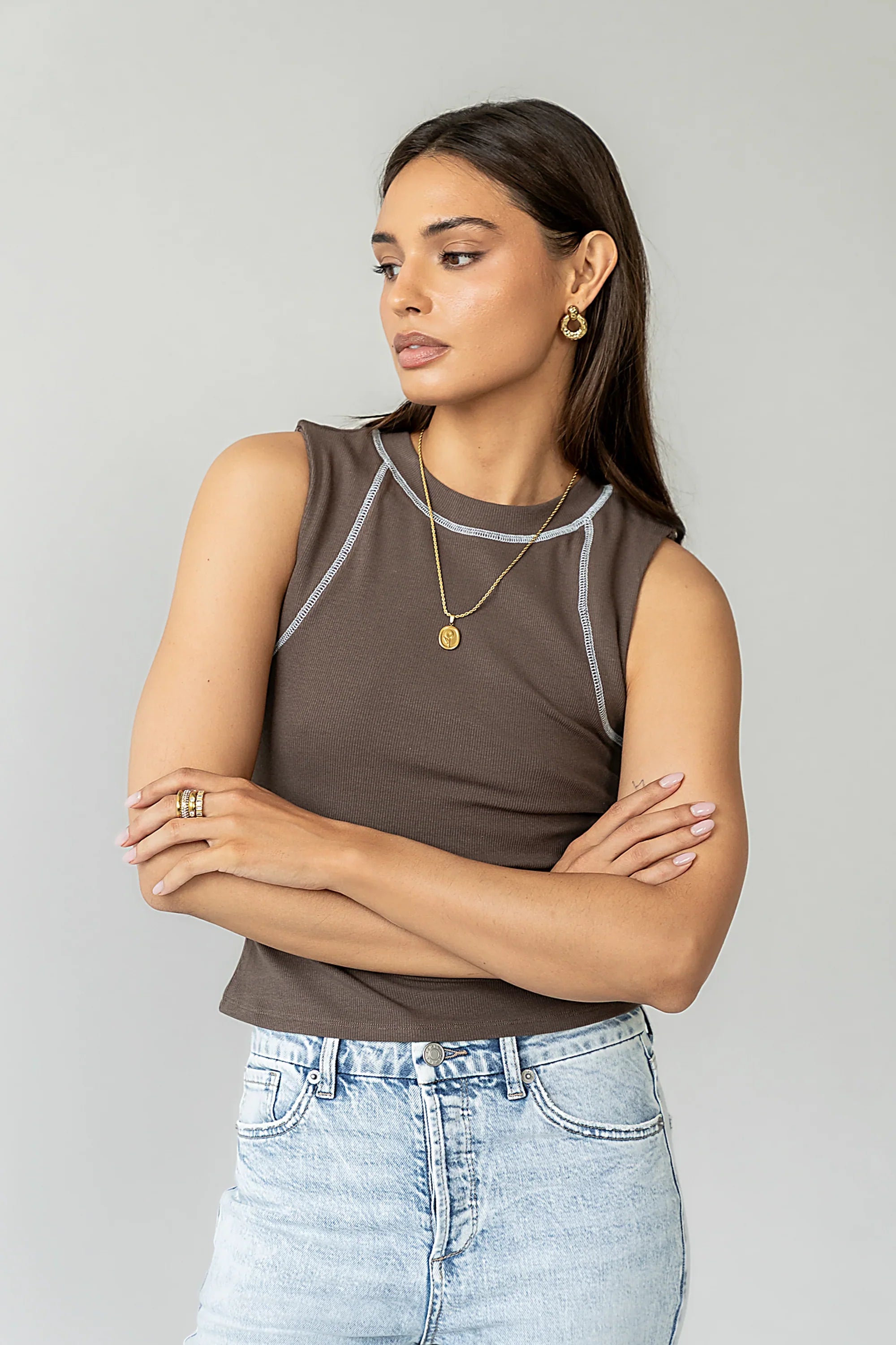 Emely Contrast Tank Top