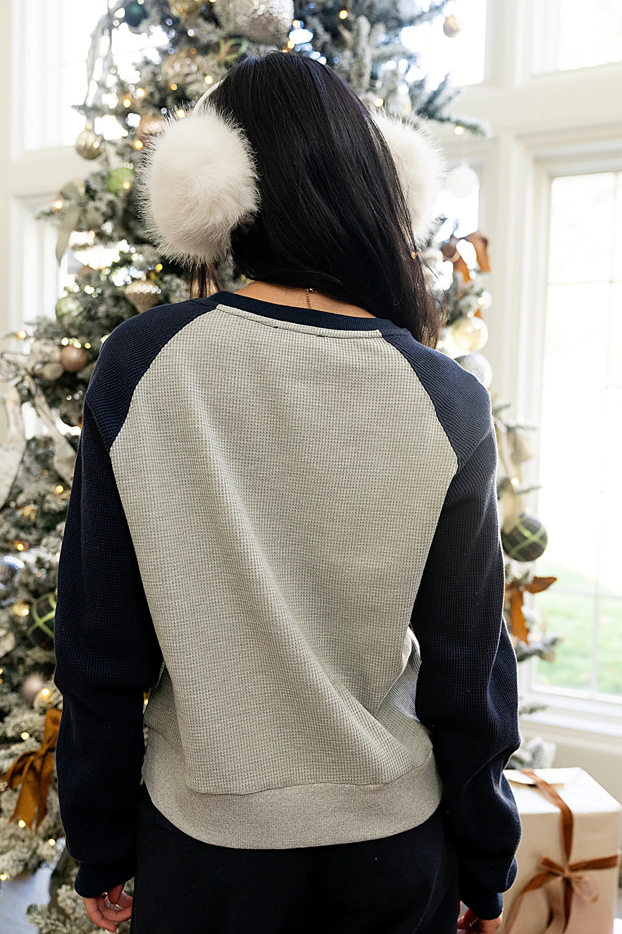 Franklin Contrast Top in Navy