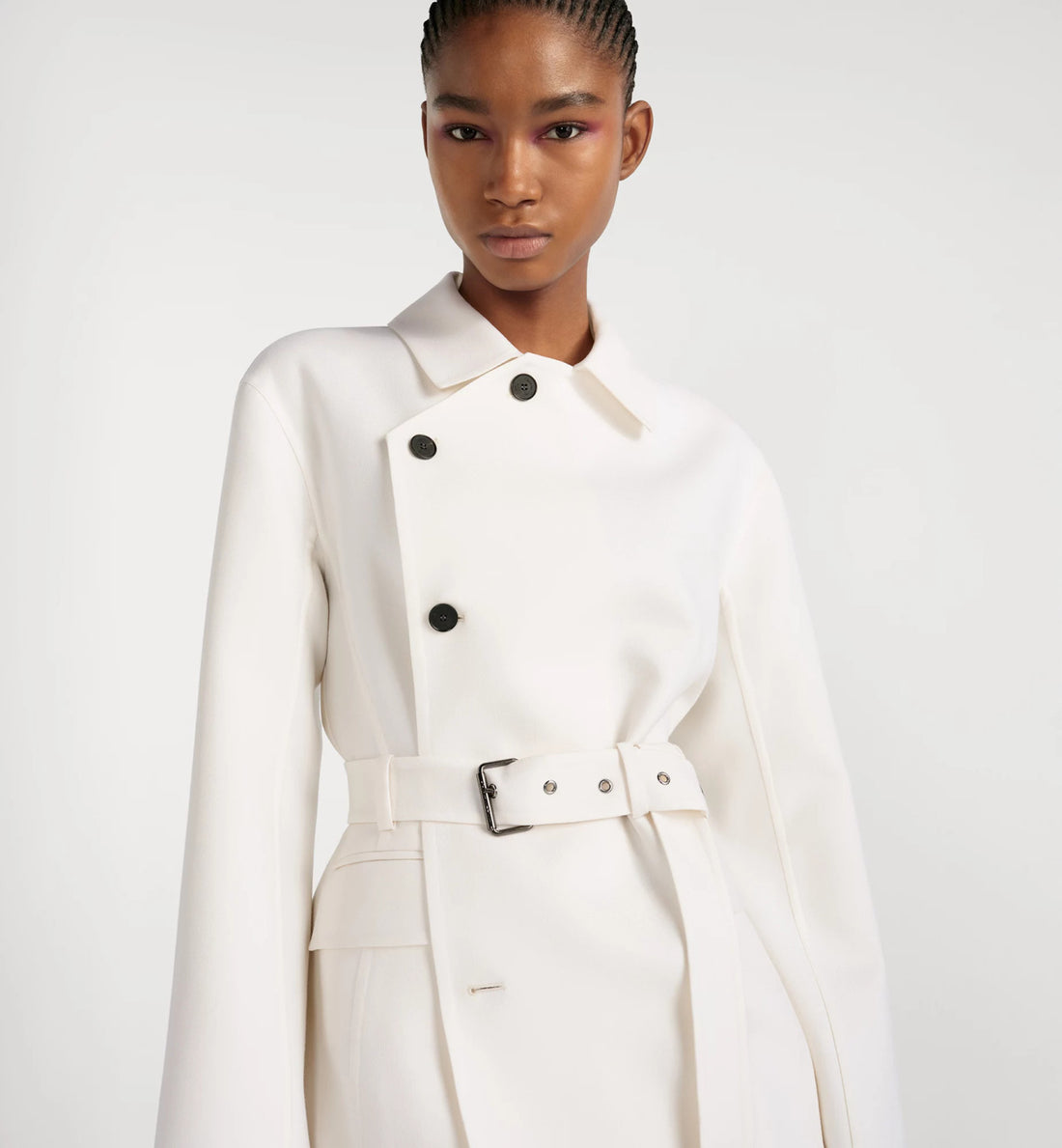 Dior Women's Spring/Autumn Silk-Blend Solid Color Belted Lapel Single-Breasted Slim-Fit Long-Sleeved Blazer Jacket Ngvp #2271